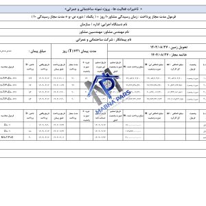 اکسل تاخیرات مالی پروژه